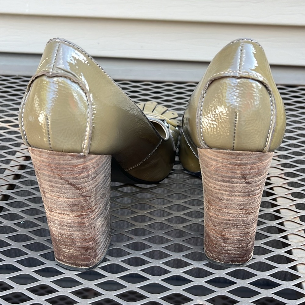 Levity - Nicolo line pumps - stacked block heels - leather size 8 - Picture 5 of 11